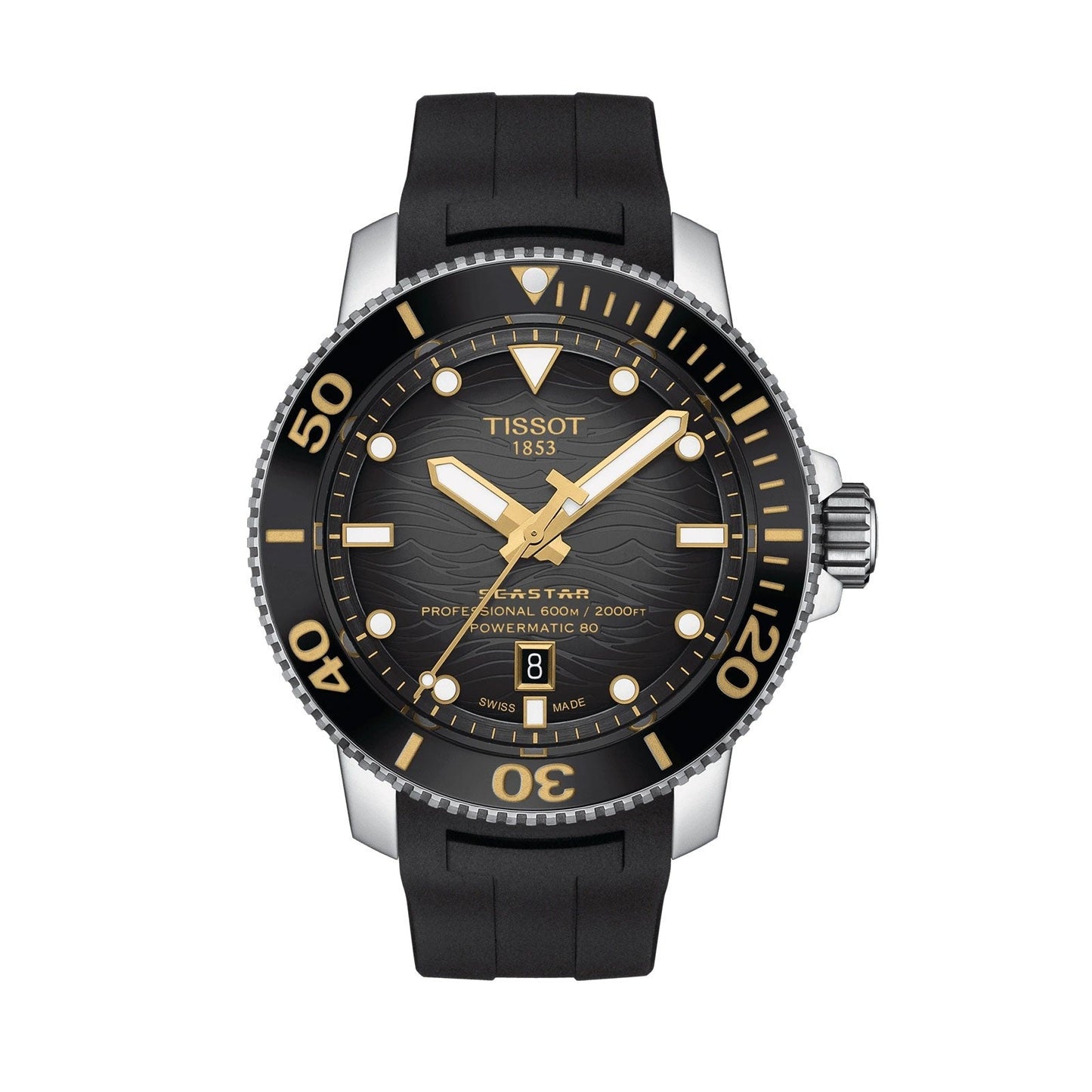 Tissot Seastar 2000 Professional Powermatic 80 Black Rubber T120.607.17.441.01