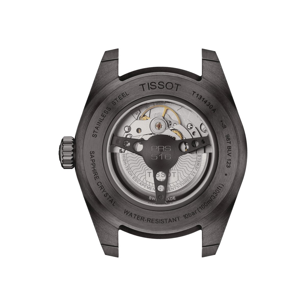Tissot Mens Chronograph Watch Prs 516 Powermatic 80 Black T1314303605200