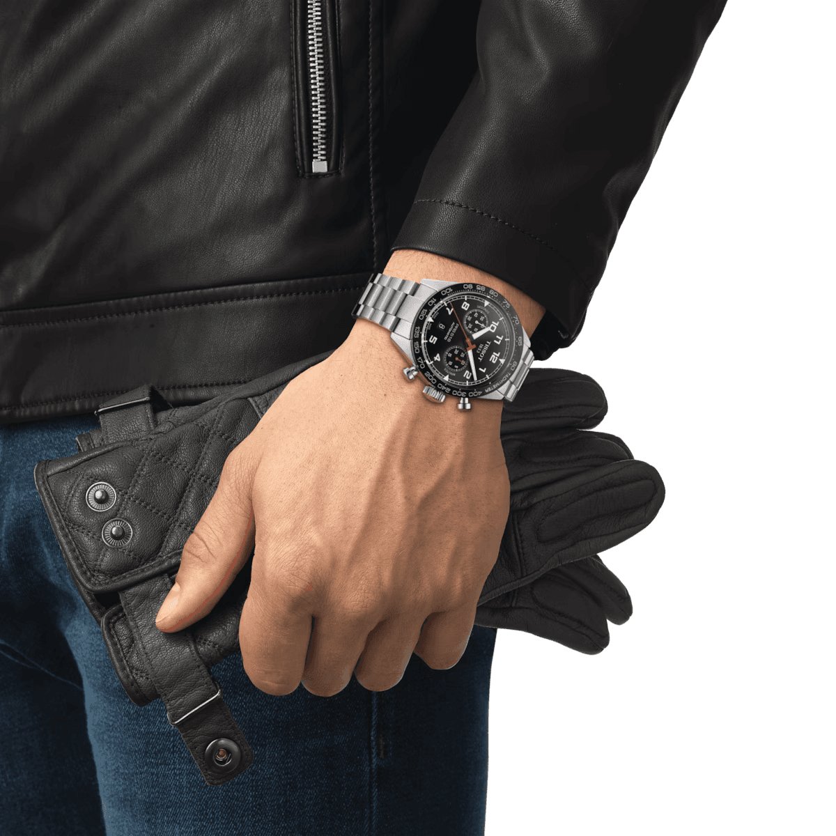 Tissot Mens Chronograph Watch Prs 516 Steel Black T1316271105200