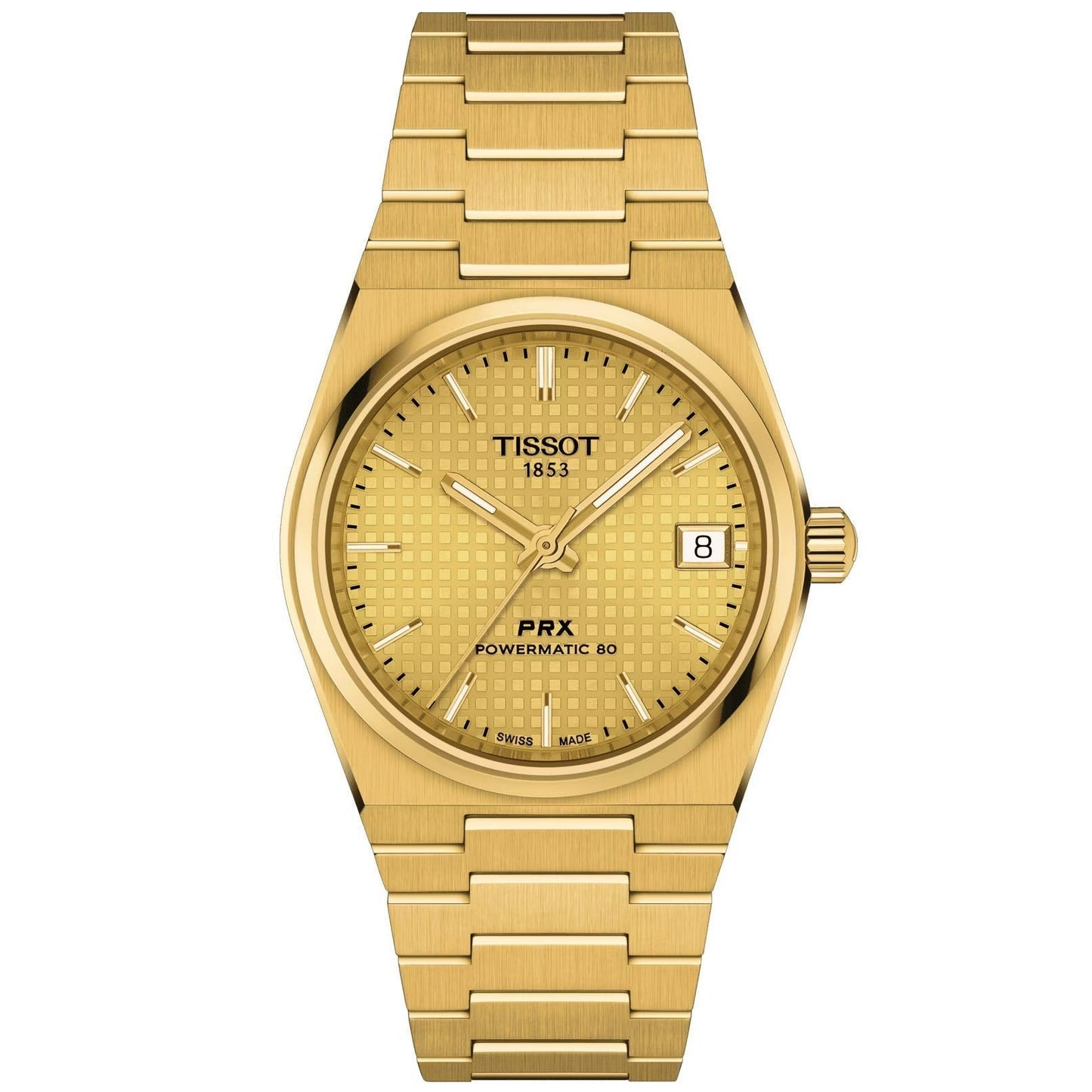 Tissot Prx Powermatic 80 Mens Gold Watch T137 207 33 021 00