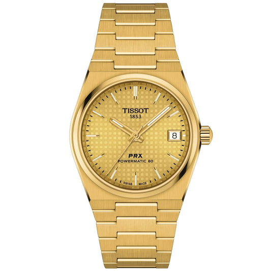 Tissot Prx Powermatic 80 Mens Gold Watch T137 207 33 021 00