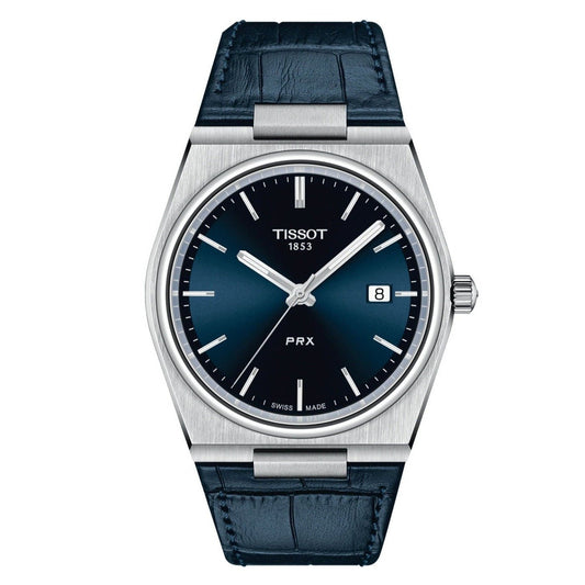 Tissot Mens Watch Prx Blue Leather T1374101604100