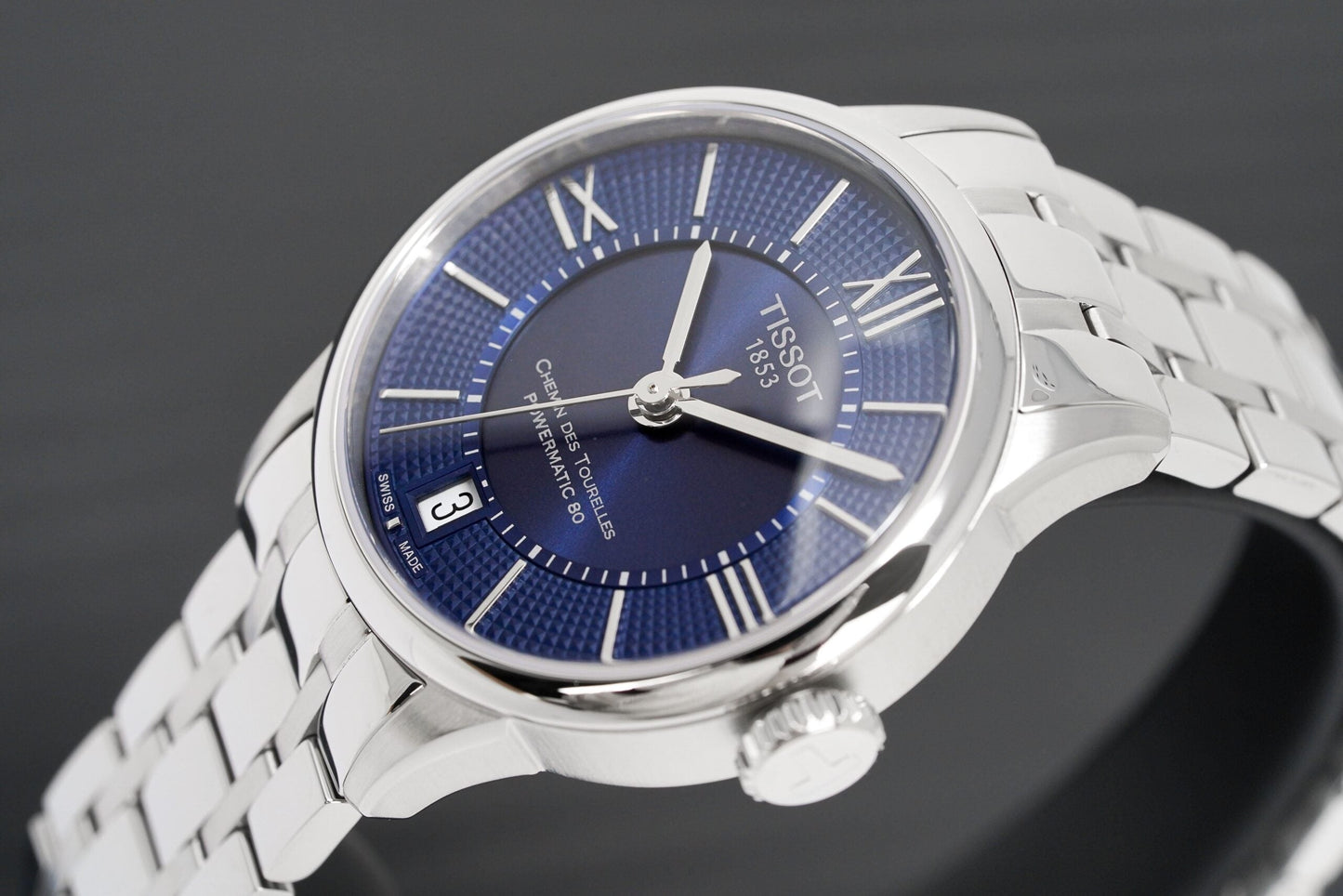 Tissot Ladies Automatic Watch Chemin Des Tourelles Powermatic 80 Blue T0992071104800 1