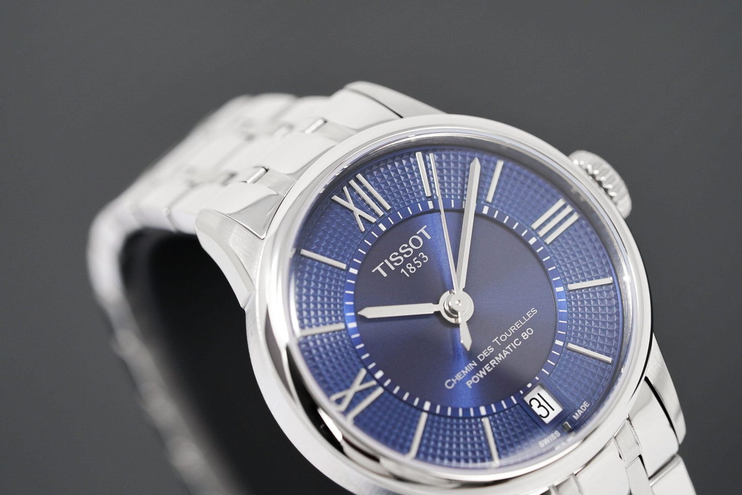 Tissot Ladies Automatic Watch Chemin Des Tourelles Powermatic 80 Blue T0992071104800 1