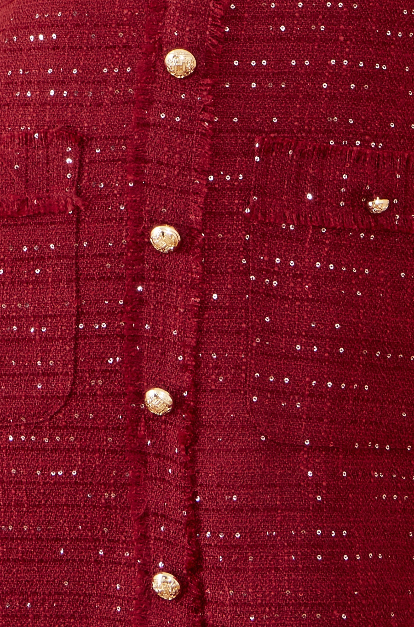 Yumi Burgundy Boucle Tunic Dress