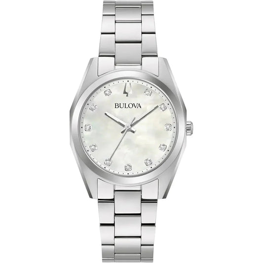 Bulova Surveyor Ladies Mother Of Pearl Watch 96p228
