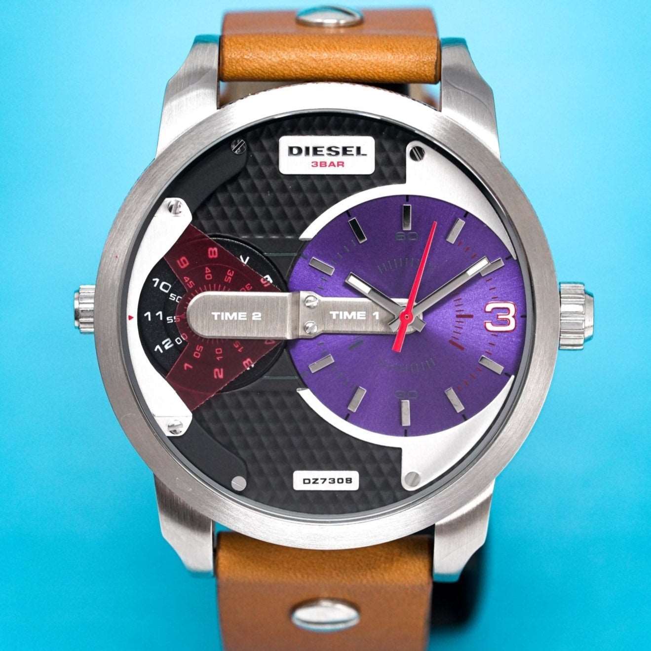 Diesel Dz7308 Men S Mini Daddy Blue Watch