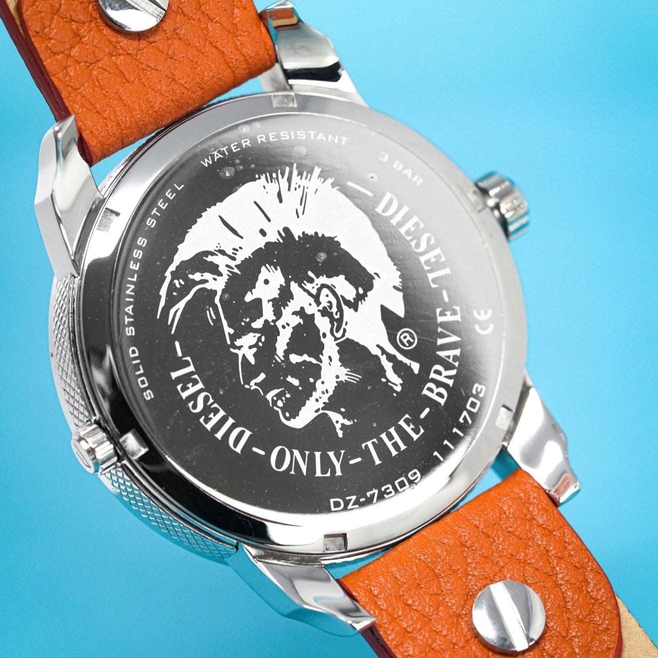 Diesel Dz7309 Men S Mini Daddy Silver Brown Watch
