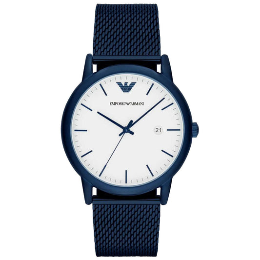 Emporio Armani Ar11025 Men S Luigi Blue Pvd Watch