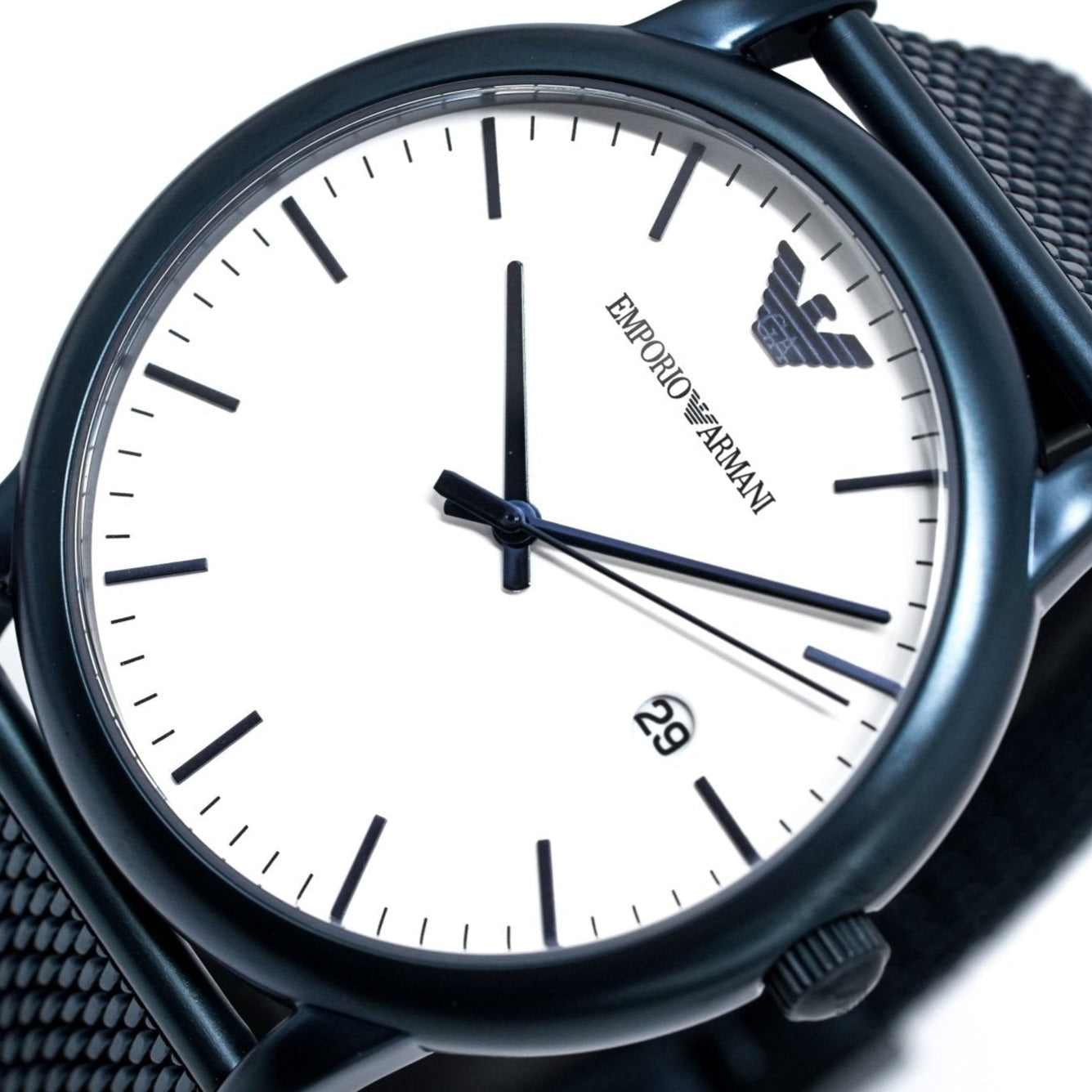 Emporio Armani Ar11025 Men S Luigi Blue Pvd Watch