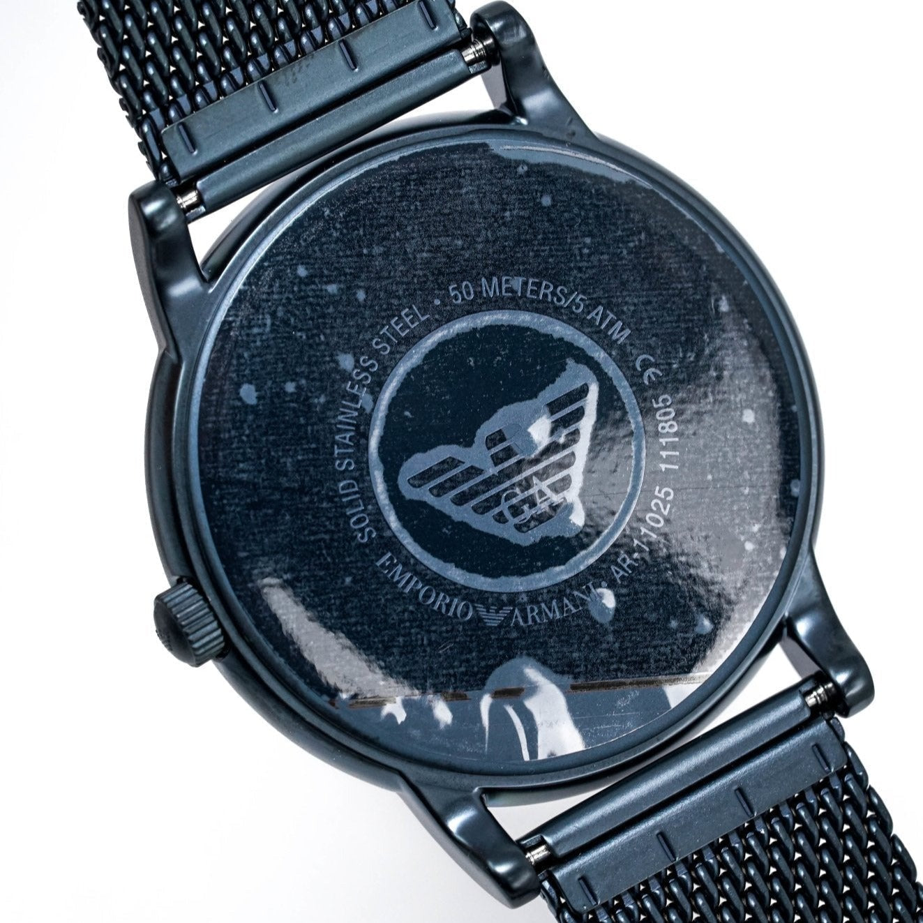 Emporio Armani Ar11025 Men S Luigi Blue Pvd Watch