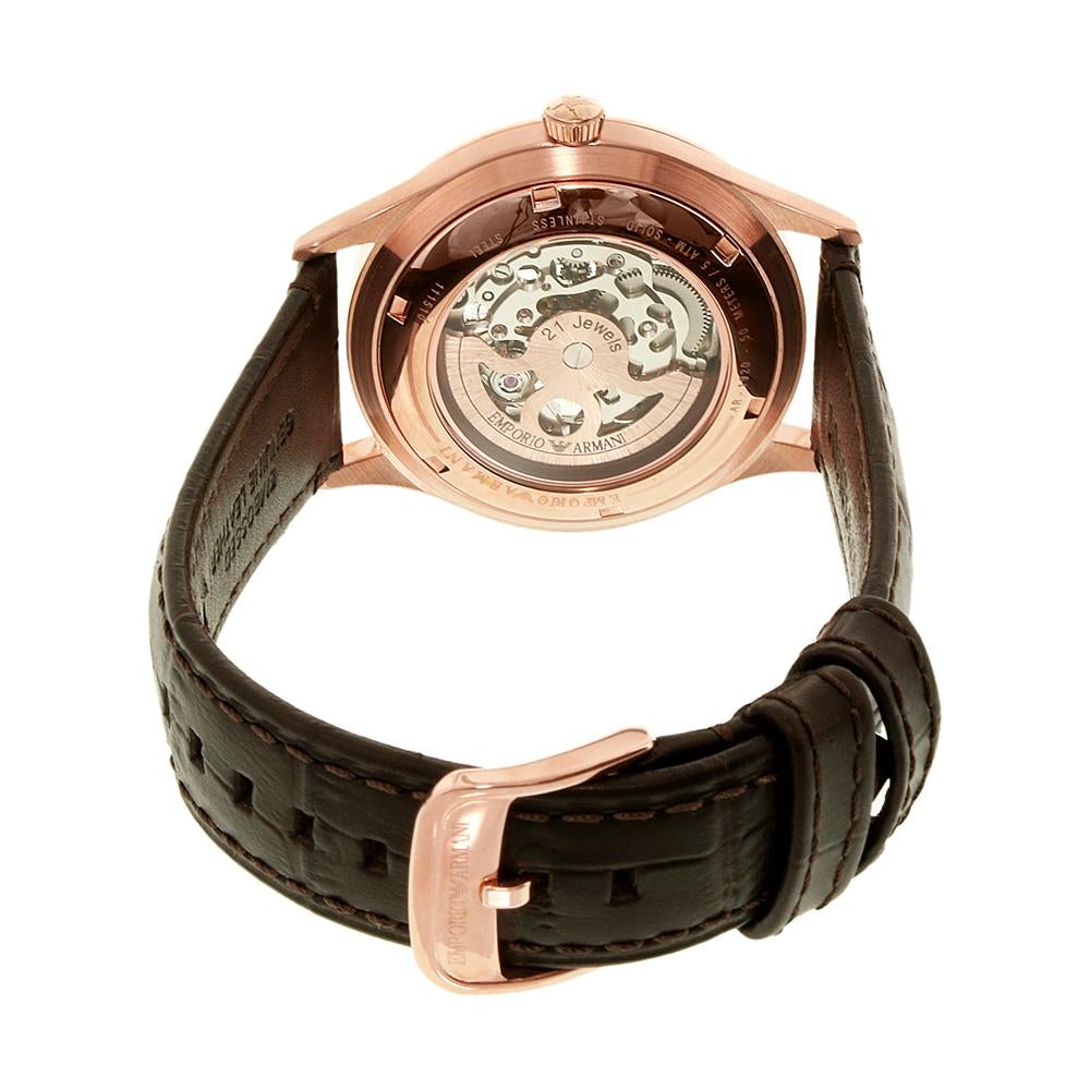 Emporio Armani Ar1920 Men S Meccanico Brown Watch