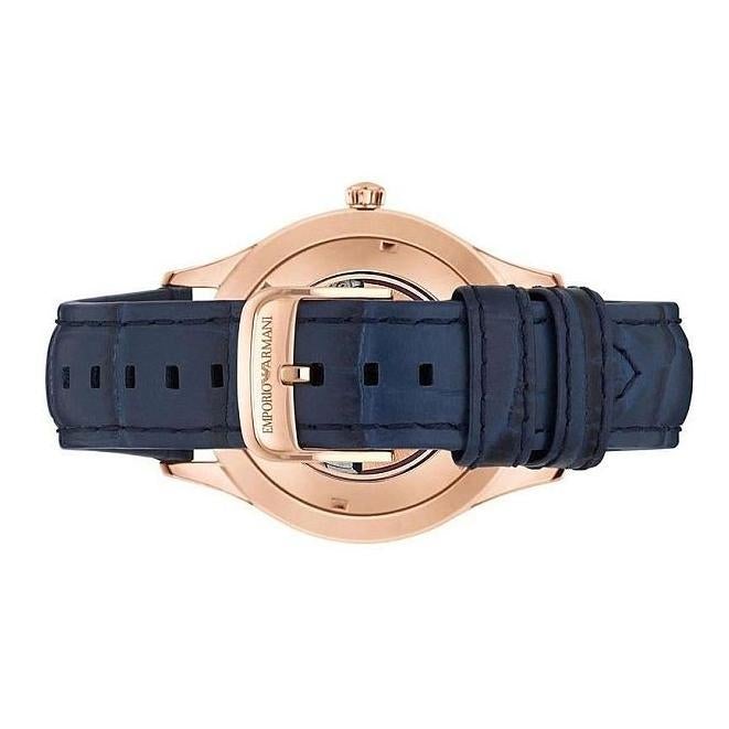 Emporio Armani Ar1947 Men S Mechanical Skeleton Strap Watch
