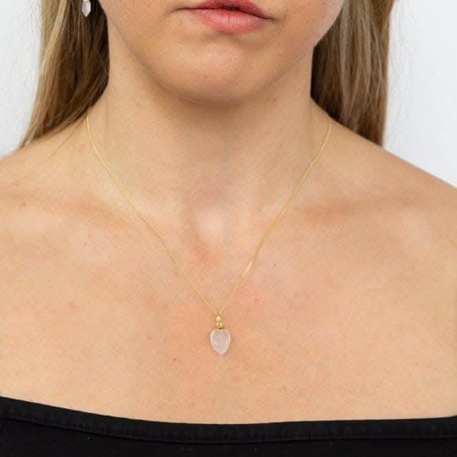 April Yellow Gold Plated Birthstone Chalcedony Stone Pendant P4978