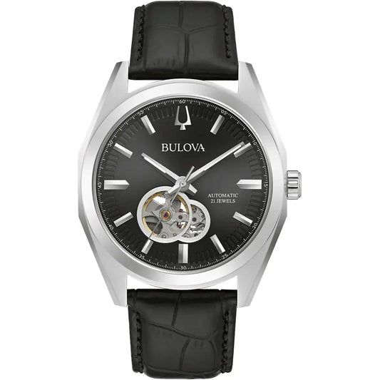 Bulova Surveyor Auto Mens Black Watch 96a273