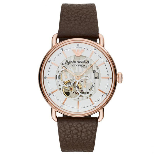 Emporio Armani Ar60027 Men S Automatic Meccanico Skeleton Watch