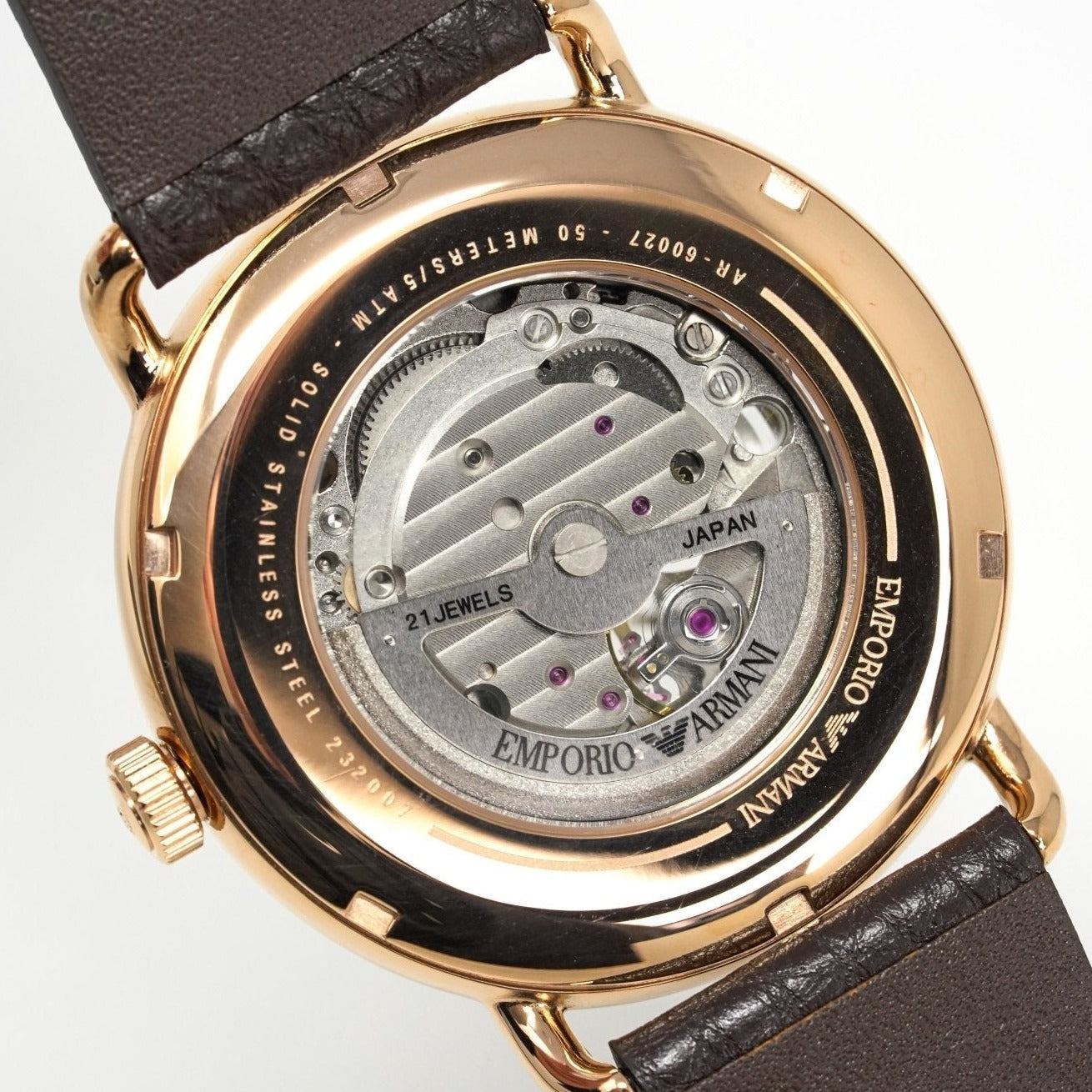 Emporio Armani Ar60027 Men S Automatic Meccanico Skeleton Watch
