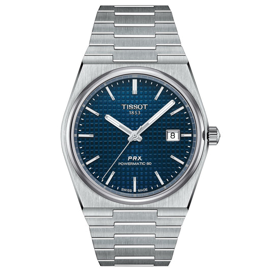 Tissot Prx Powermatic 80 Mens Blue Watch T1374071104100