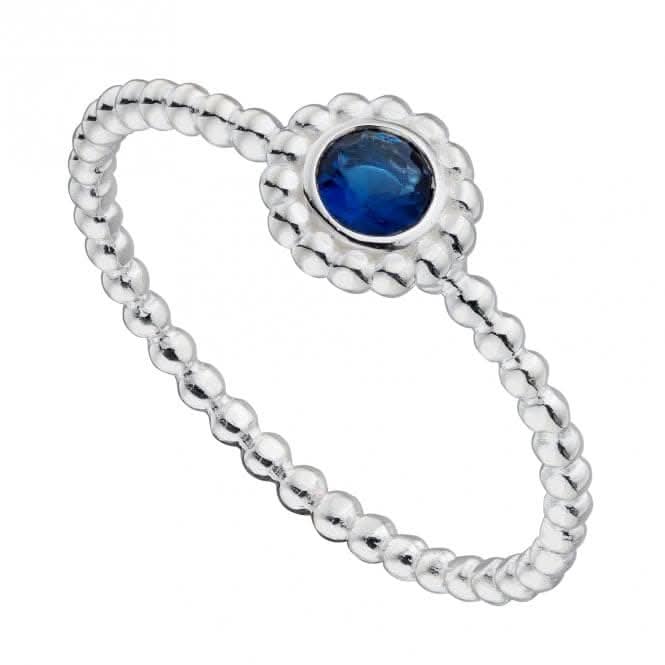 Bead Sapphire Blue Crystal Ring R3773L
