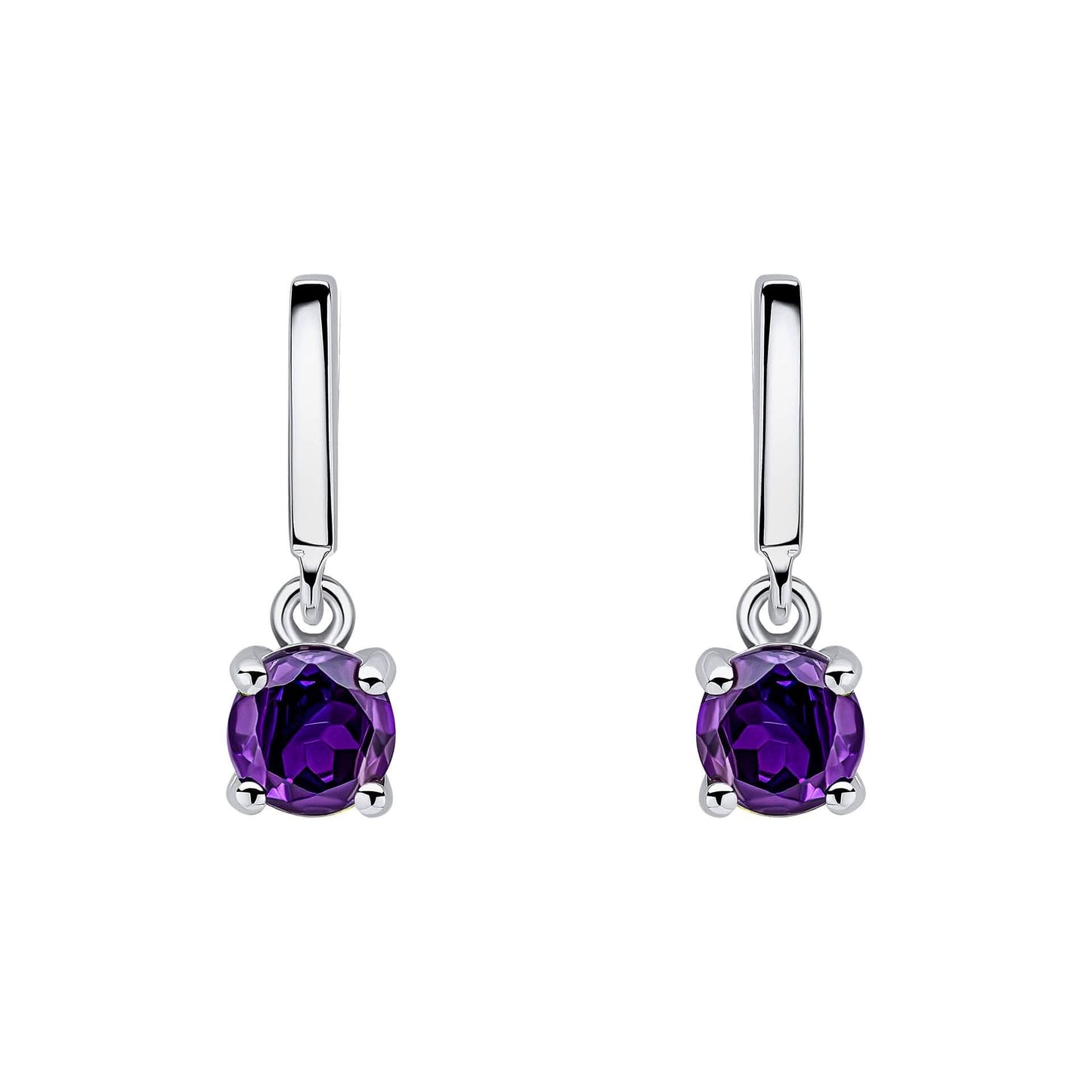 Beginnings Sterling Silver Amethyst Purple Earrings E6487M