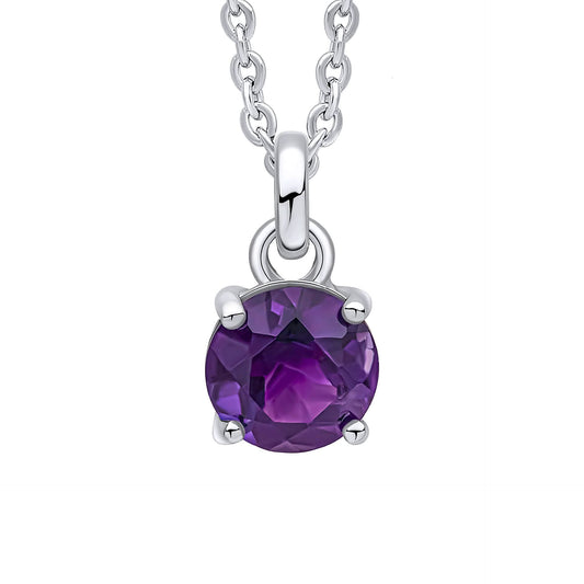 Beginnings Sterling Silver Amethyst Purple Pendant P5457M