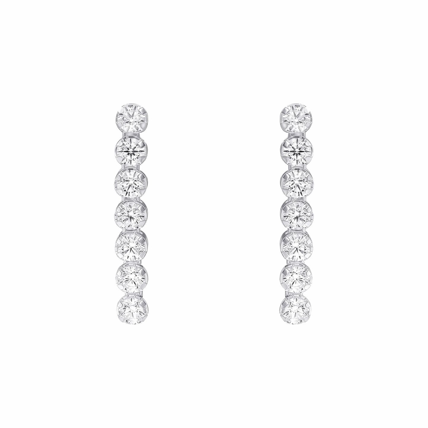 Beginnings Sterling Silver Cubic Zirconia White Earrings E6471C