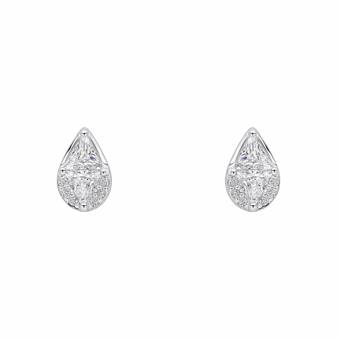 Beginnings Sterling Silver Cubic Zirconia White Earrings E6494C