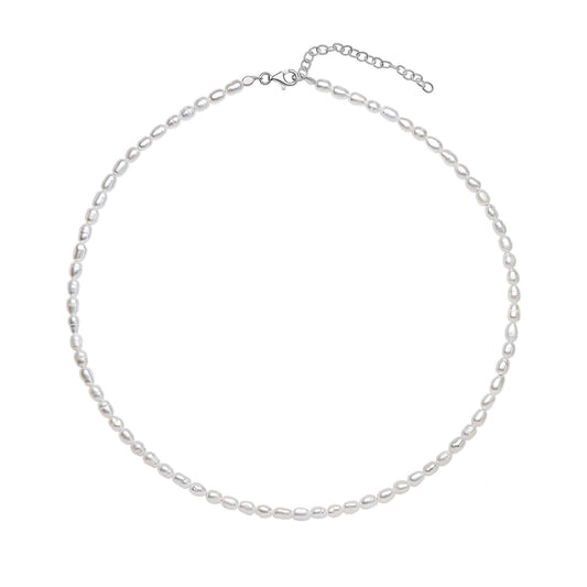 Beginnings Sterling Silver Rice Pearl Necklace N4617W