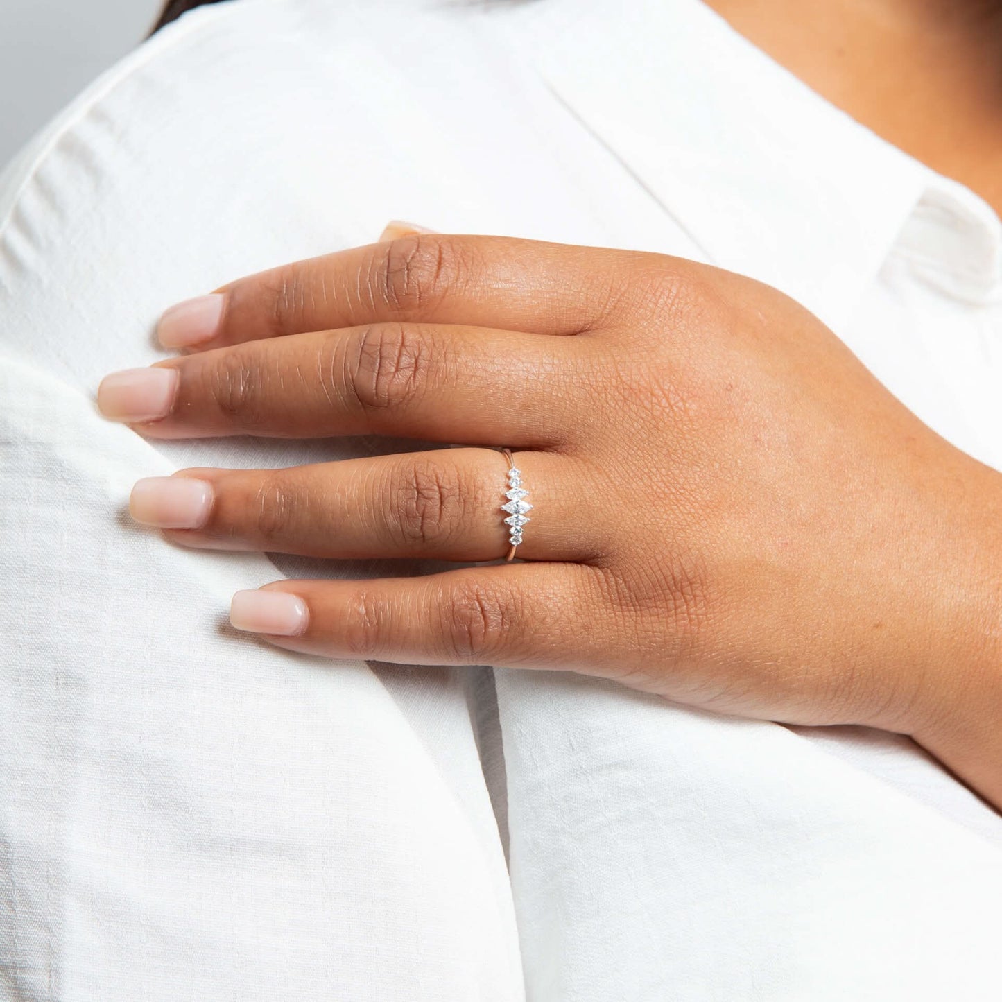 Beginnings Sterling Silver Cubic Zirconia White Ring R3893C