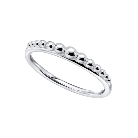 Beginnings Sterling Silver Graduated Bead Ring R3902
