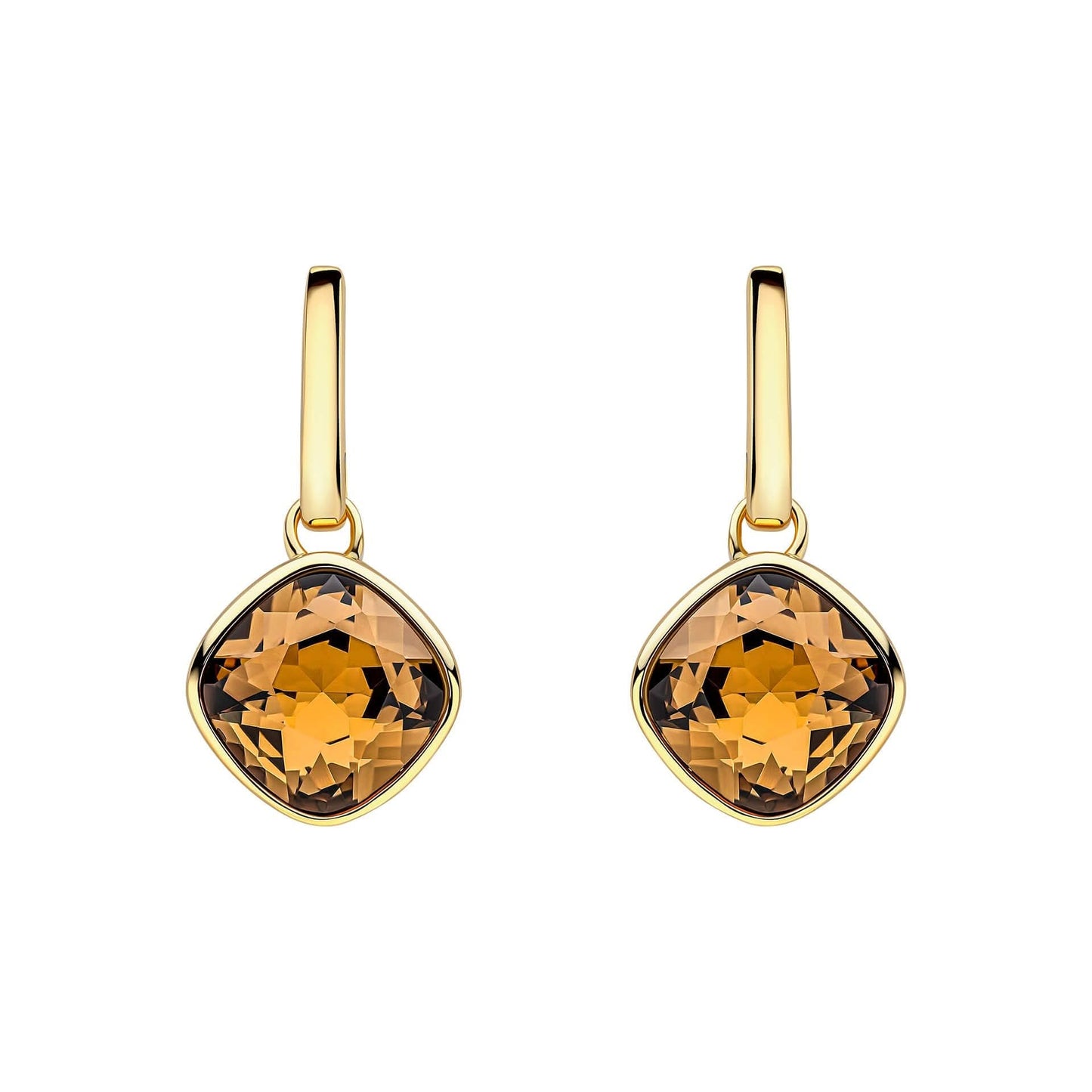 Beginnings Sterling Silver Smoked Topaz crystal Earrings E6479Y