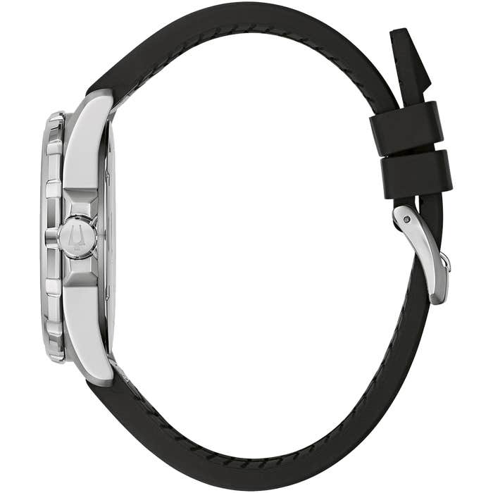 Marine Star Black Leather Watch 96b337