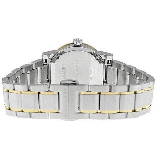 Burberry Women’s Watch Stainless Steel Silver & Gold Tone Strap With Gold Dial And Gold Case BU9217 The City