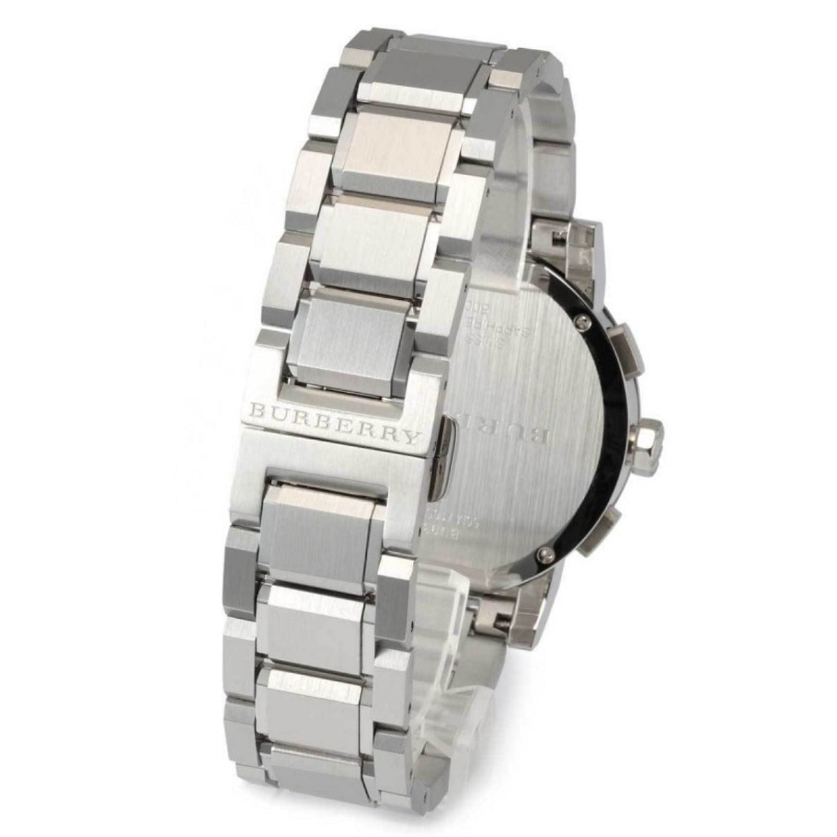 Burberry Men’s Watch Stainless Steel Silver Bracelet With Black Dial BU9351 The City