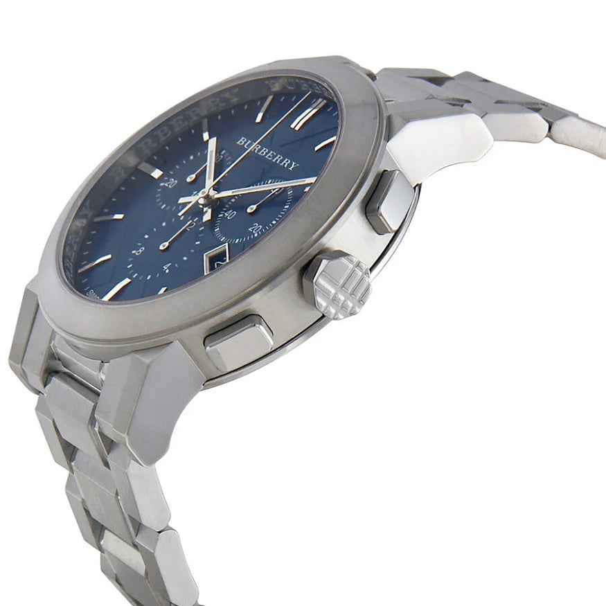 Burberry Men’s Watch Stainless Steel Silver Strap With Blue Dial BU9363 The City