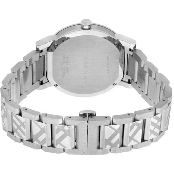 Burberry Unisex Watch Stainless Steel Silver Strap With Silver Dial BU9037 The City Collection