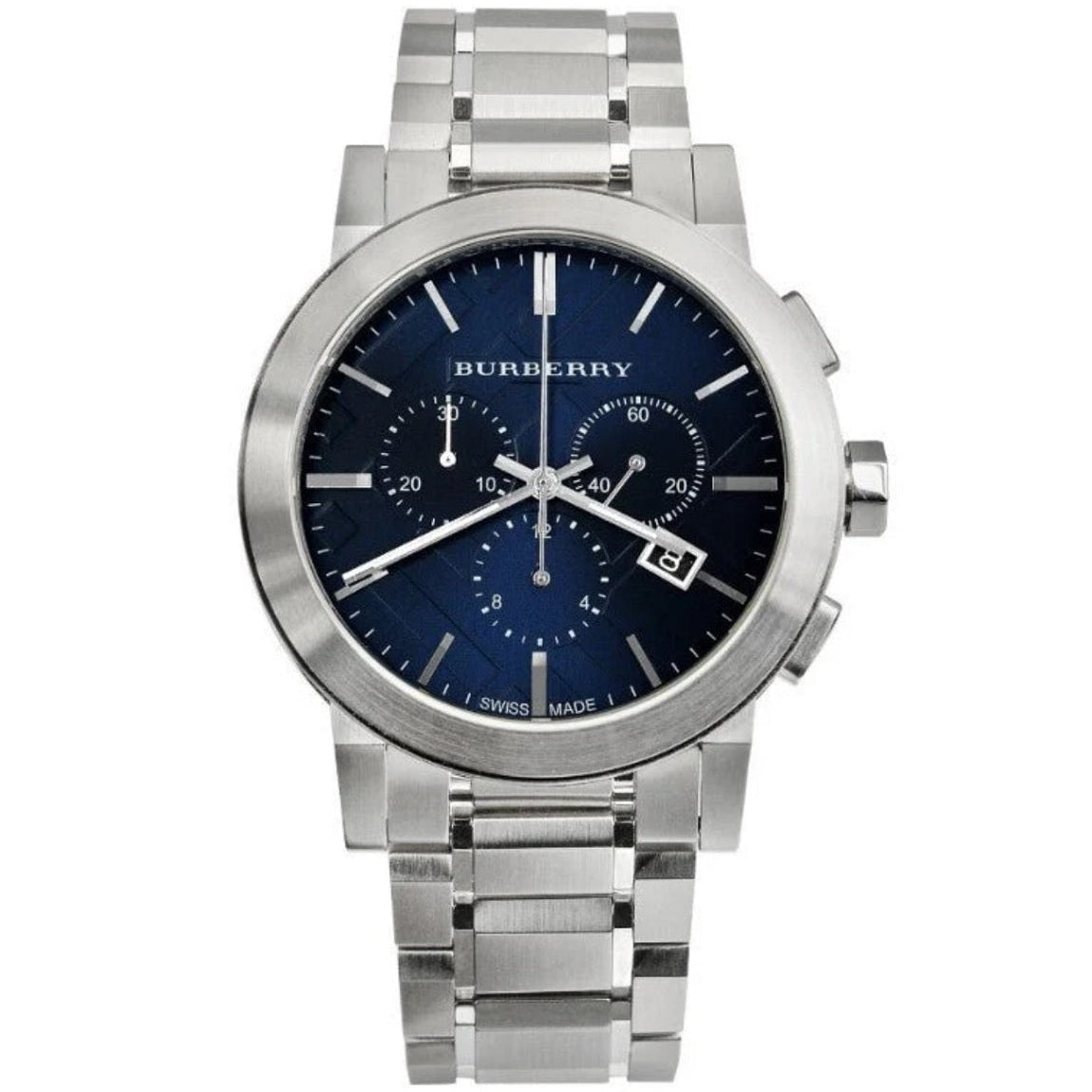 Burberry Men’s Watch Stainless Steel Silver Strap With Blue Dial BU9363 The City