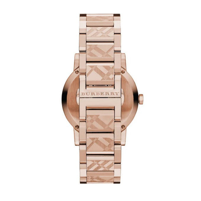 Burberry Women’s Watch Stainless Steel Rose Gold Strap With Rose Gold Dial BU9146 The City