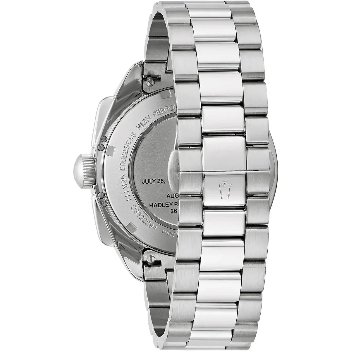Bulova Lunar Pilot Chrono Mens Silver Watch 96k111