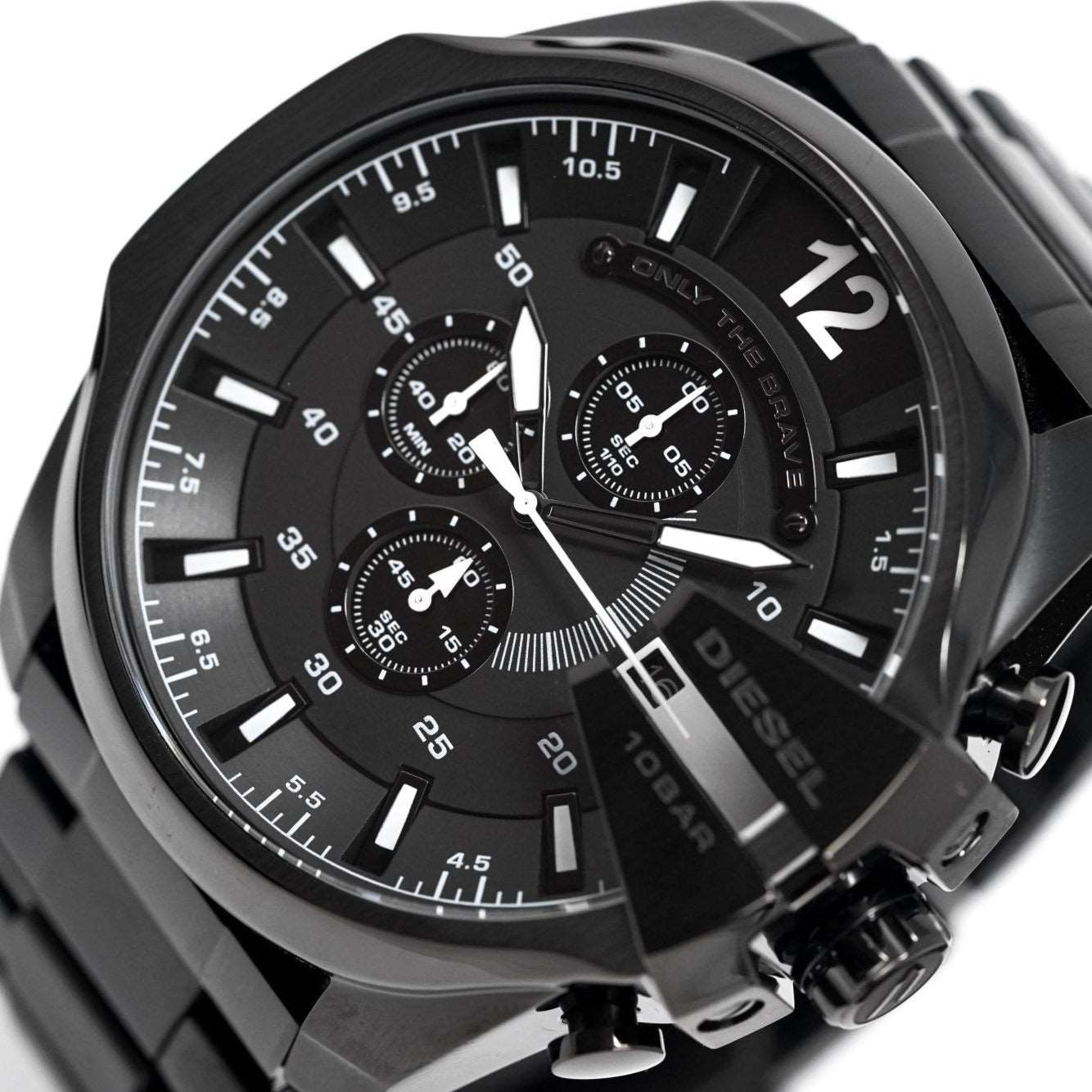 Diesel Dz4283 Men S Chronograph Mega Chief Black Pvd Watch