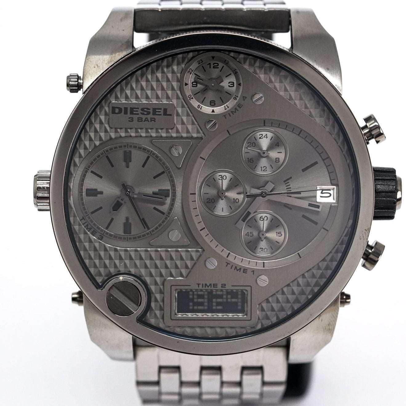 Diesel Dz7247 Men S Chronograph Big Daddy Gun Metal Watch