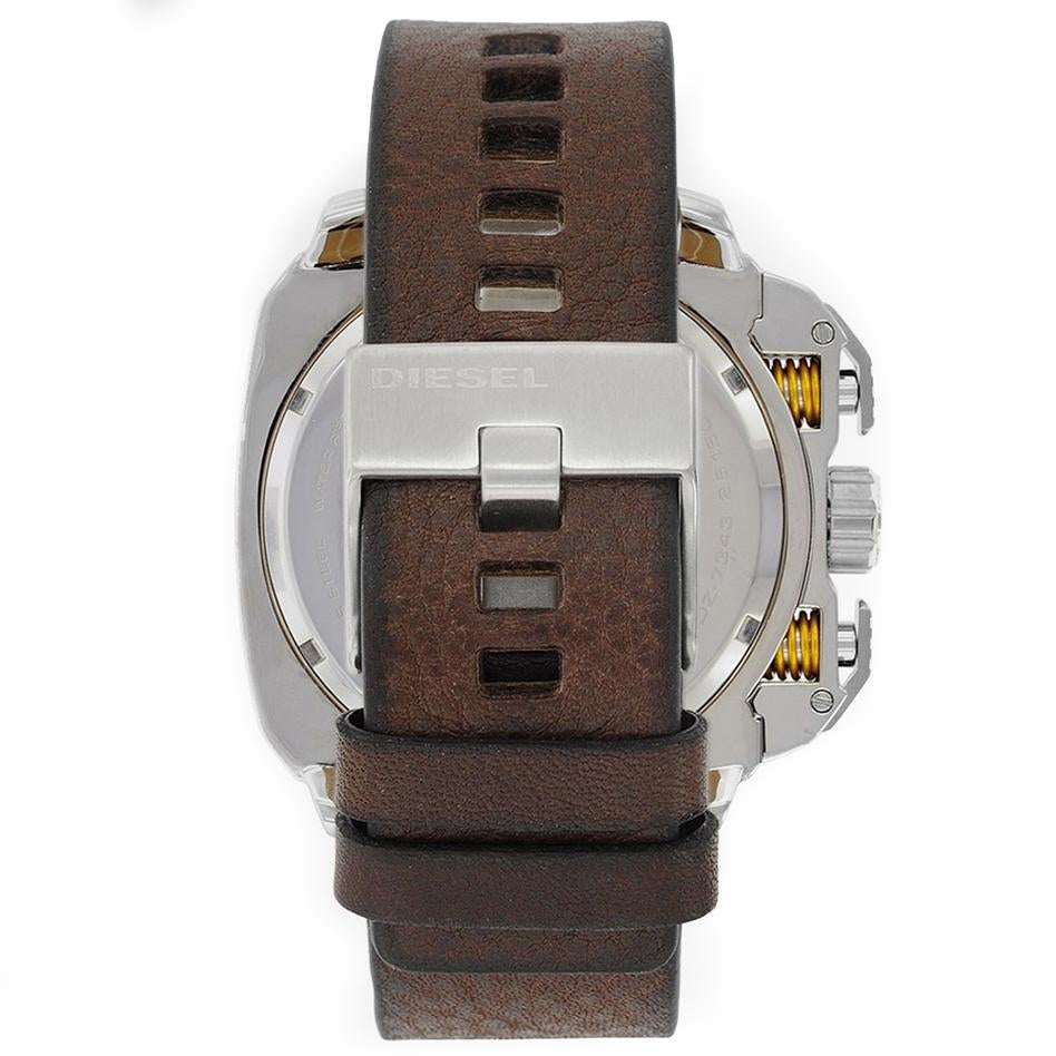 Diesel Dz7343 Men S Bamf Beige Leather Chronograph Watch