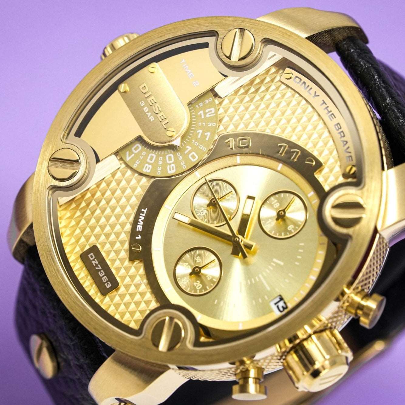 Diesel Dz7363 Men S Chronograph Little Daddy Gold Watch
