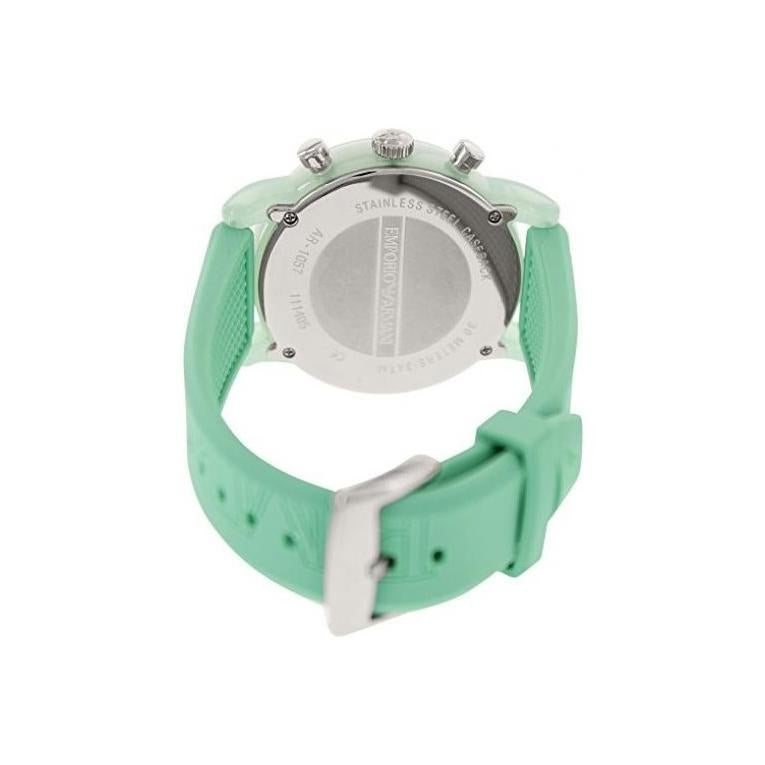 Emporio Armani Ar1057 Ladies Green Chronograph Watch