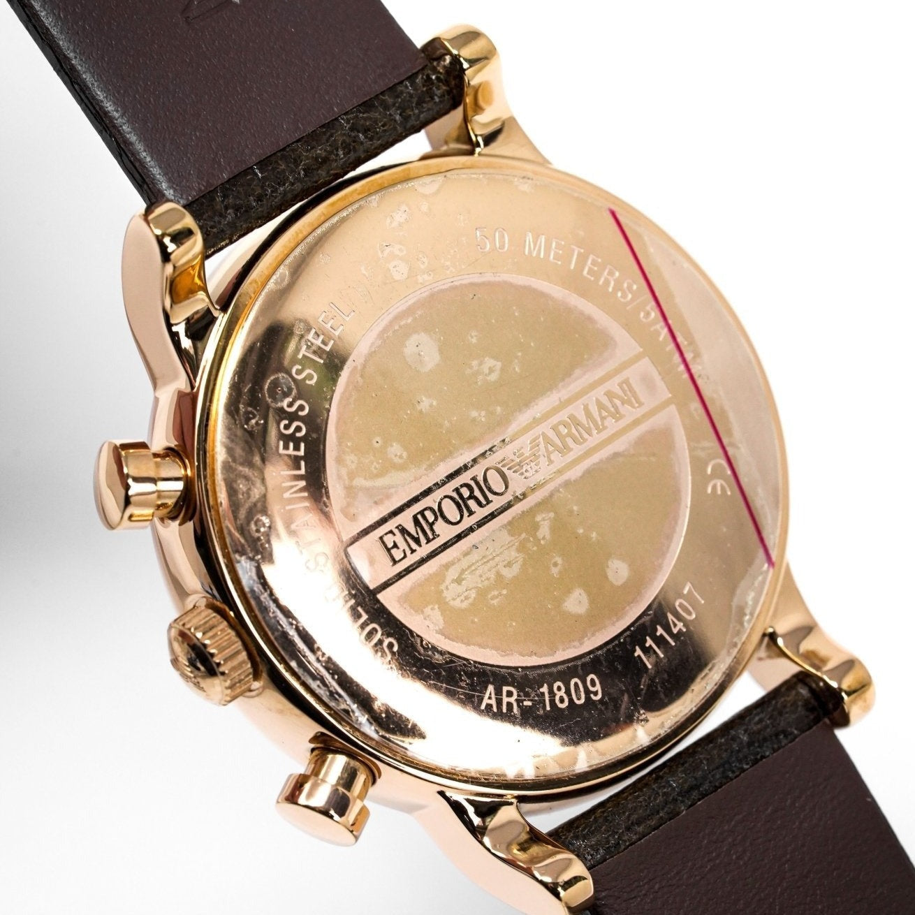Emporio Armani Ar1809 Men S Luigi Chronograph Rose Gold Pvd Watch