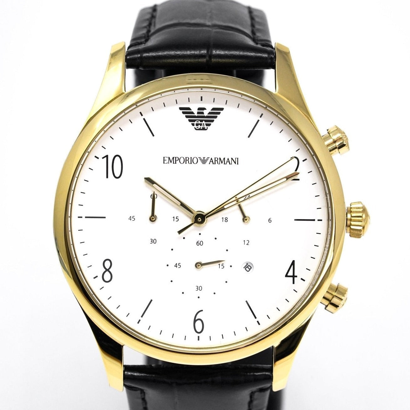 Emporio Armani Ar1892 Men S Chronograph Gold Pvd Watch