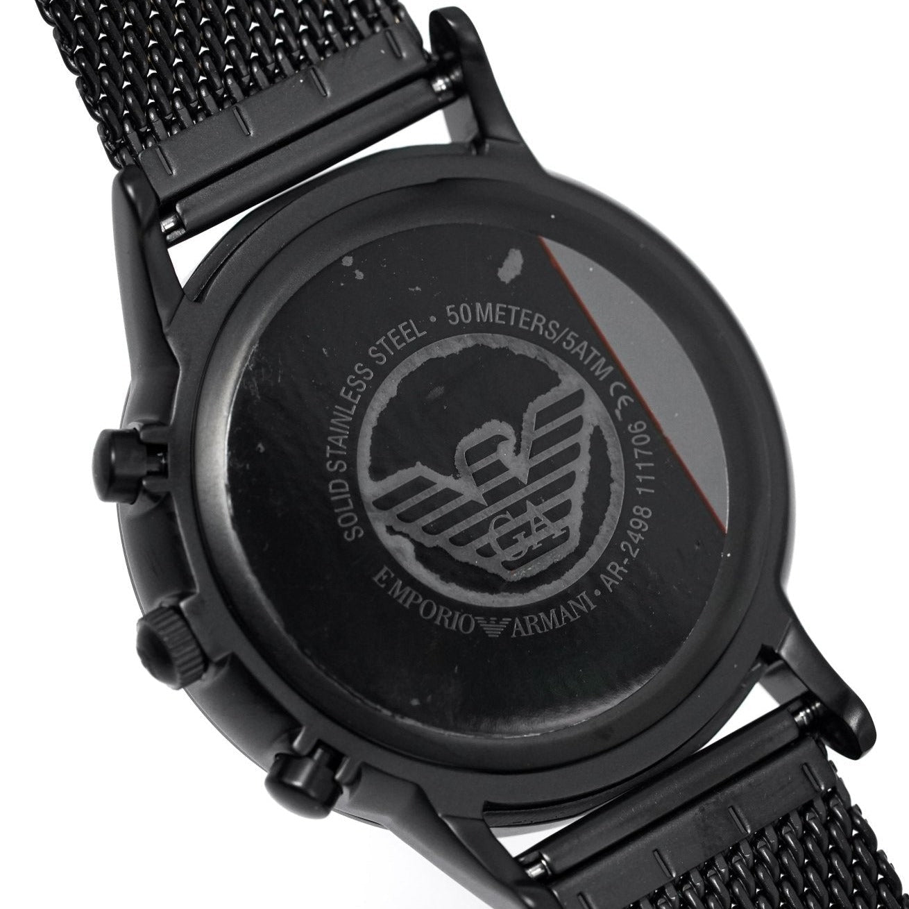 Emporio Armani Ar2498 Men S Chronograph Watch Black Pvd