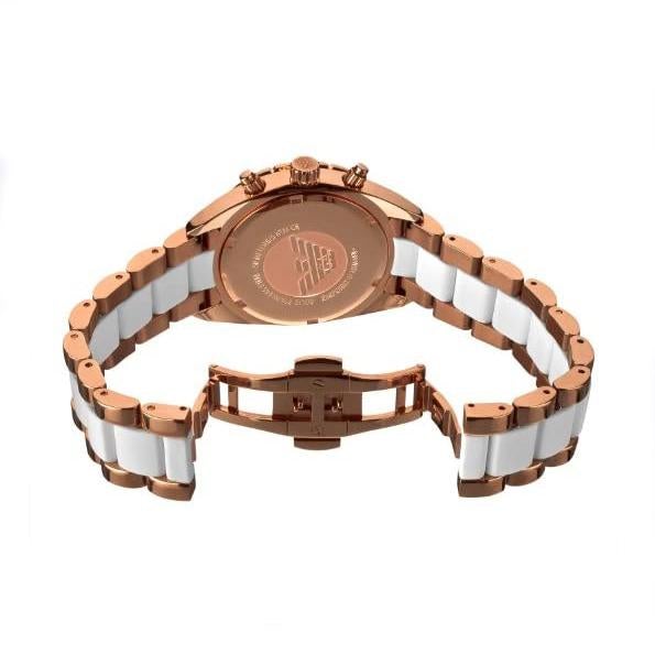 Emporio Armani Ar5942 Ladies Rose Gold Chronograph Watch