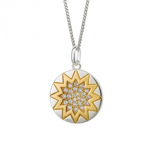 Day And Night Double Plated With Zirconia Pendant P5231C