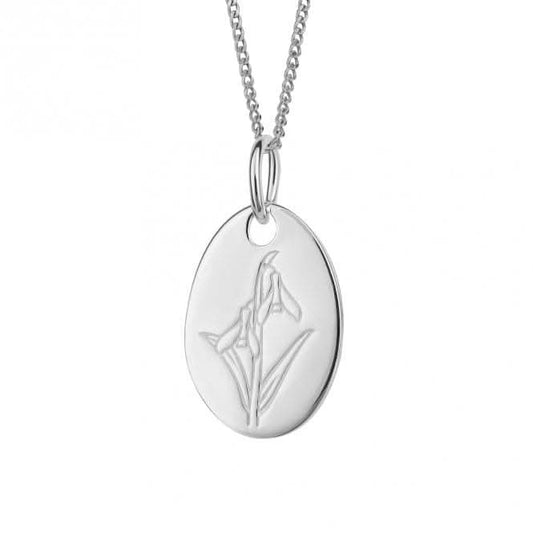 December Snowdrop Birth Blooms Pendant P5126